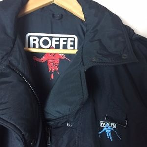 Vintage Roffe Black Puffer Ski Jacket